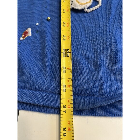 Quacker Factory Cats Playing On Christmas Tree Branch Embroidered Sweater Sz 2X - Picture 12 of 16